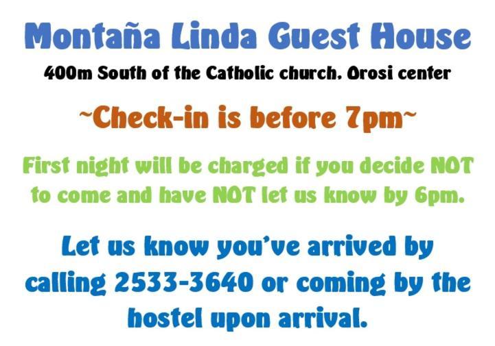 Montana Linda Guest House Orosí Εξωτερικό φωτογραφία